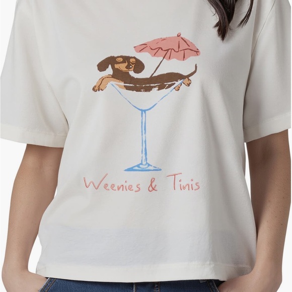 Wildfox weenies and tinis t shirt top boxy dachshund doxie 100% cotton - Picture 3 of 6